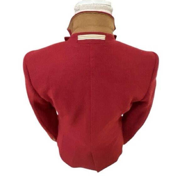 Massimo Dutti Wool Blend Brick Red Blazer Jacket Size 6US - Picture 8 of 9